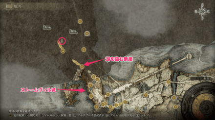 リエーニエ東部の地図断片