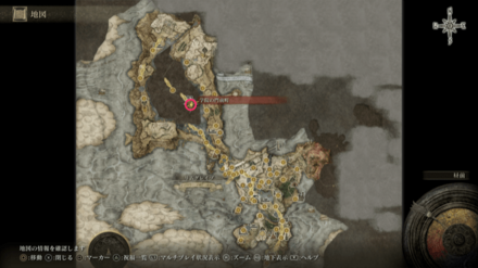 リエーニエ北部の地図断片