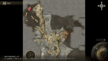 リエーニエ西部の地図断片