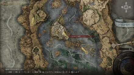 レアルカリア南門の場所詳細マップ