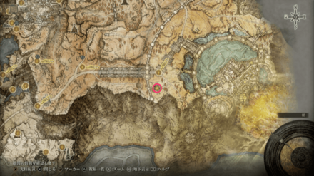 王都ローデイルの爛れた樹霊のマップ