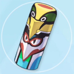 修復済みのトーテムポール画像