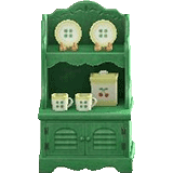 カントリーなカップボードのグリーンの画像