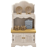 カントリーなカップボードのホワイトの画像