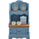 カントリーなカップボードのブルーの画像