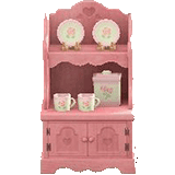 カントリーなカップボードのピンクの画像