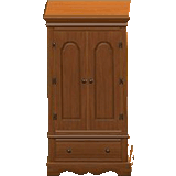 カントリーなクロゼットのダークブラウンの画像