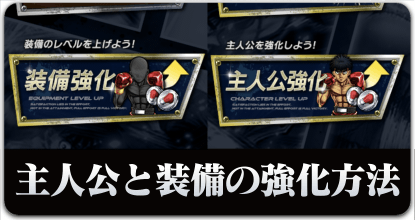 主人公と装備の強化
