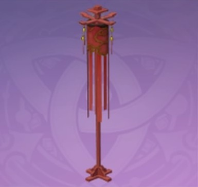 金紋羽旄の邪気祓い赤旗の画像