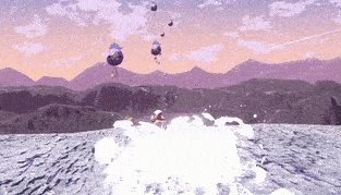 崖際から2段ジャンプしウォーグルになる画像