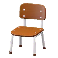 がっこうのイスのブラウン×ホワイトの画像