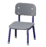 がっこうのイスのグレー×ブルーの画像