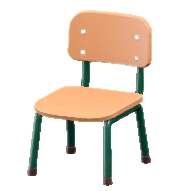 がっこうのイスのベージュ×グリーンの画像