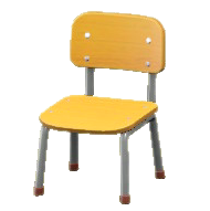 がっこうのイスのナチュラル×シルバーの画像