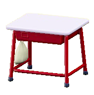 がっこうのつくえのホワイト×レッドの画像