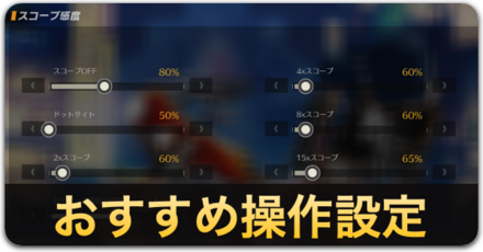 おすすめ操作設定