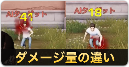 ダメージ量の違い