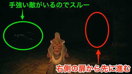 右側の扉から先に進む