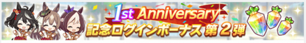 1周年記念ログインボーナス