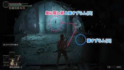 奥の隠し扉を開けて進む