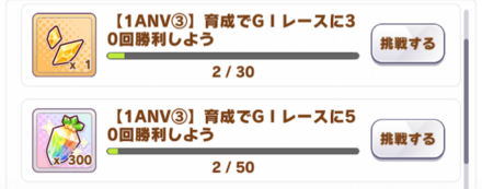 第3弾も育成と競技レースを回していれば自然と達成