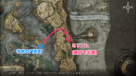 魔術教授ミリアムのマップ