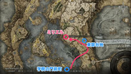 結びの司祭、ミリエルのマップ