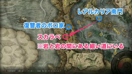 リエーニエのスカラベのマップ