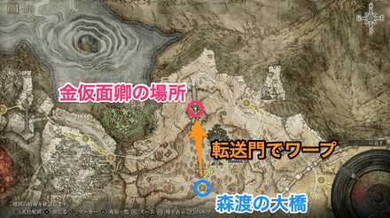 金仮面卿の場所