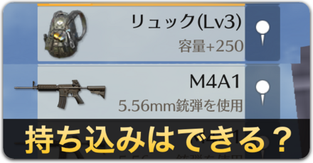 持ち込みはできる？