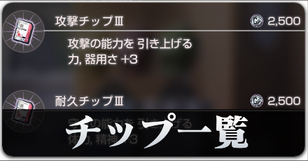 チップ一覧