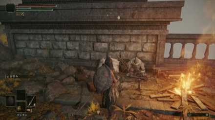 祝福「森渡しの大橋」近くにいる放浪商人