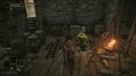 祝福「森渡しの大橋」近くにいる放浪商人