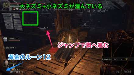 天井裏からジャンプで移動しタリスマンを入手