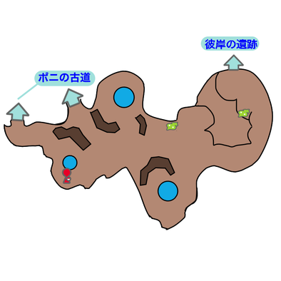 ポニの荒磯のマップ画像