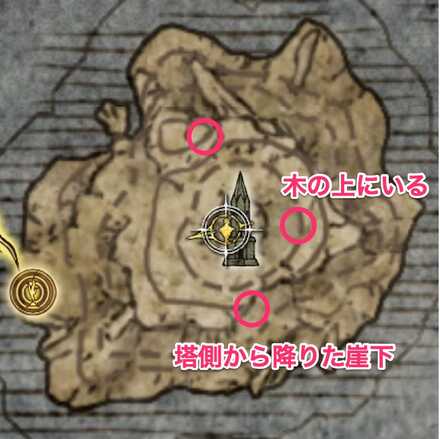 三体の賢獣の場所