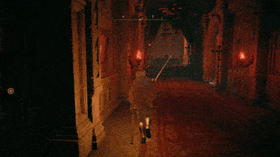 ラーヤの隣の部屋から火山館の裏に進む