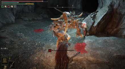 火山の洞窟：一番強い亜人はガードカウンターやジャンプ攻撃で崩そう