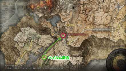 谷底の隠し村へのルート