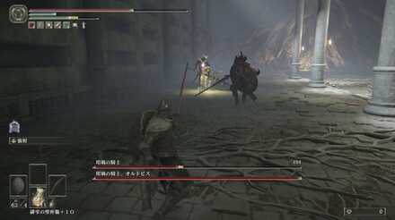 坩堝の騎士2体を遠距離で削る