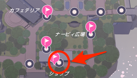 ショップの場所とアイテム一覧