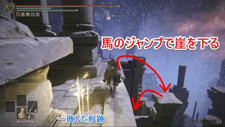 馬を使ってジャンプ