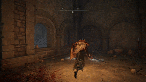 巨人戦争の英雄墓：隠し通路の先へ行き窓から階下へ落ちる