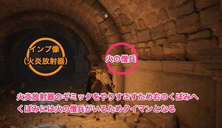 巨人戦争の英雄墓：案の定いる火の僧兵