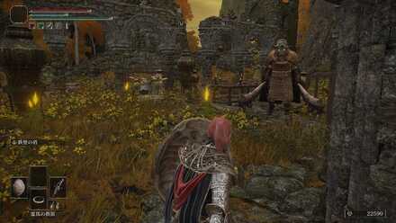 廃墟中央に居る強力な敵に注意