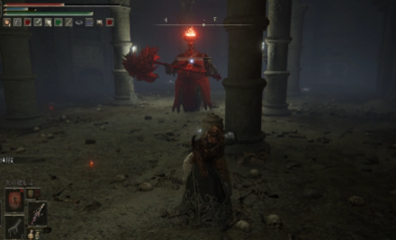 巨人戦争の英雄墓：左側ルートでは司教がいる、戦わなくても無視しても良い