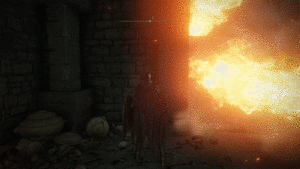 巨人戦争の英雄墓：火炎放射器を起動して一気に走り抜ける