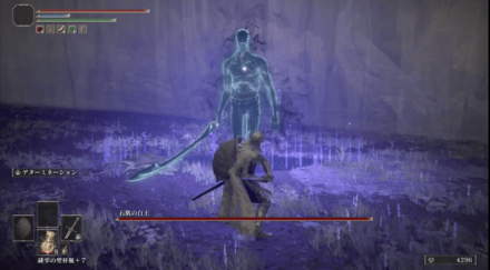 石肌の白王戦闘画面