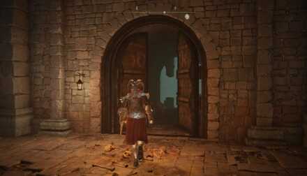 忌み捨ての地下：忌み子が落ちてくるはしごから先の半開きの扉の先へ