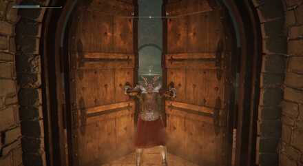 忌み捨ての地下：はしごを上った先でショートカットの扉を開ける